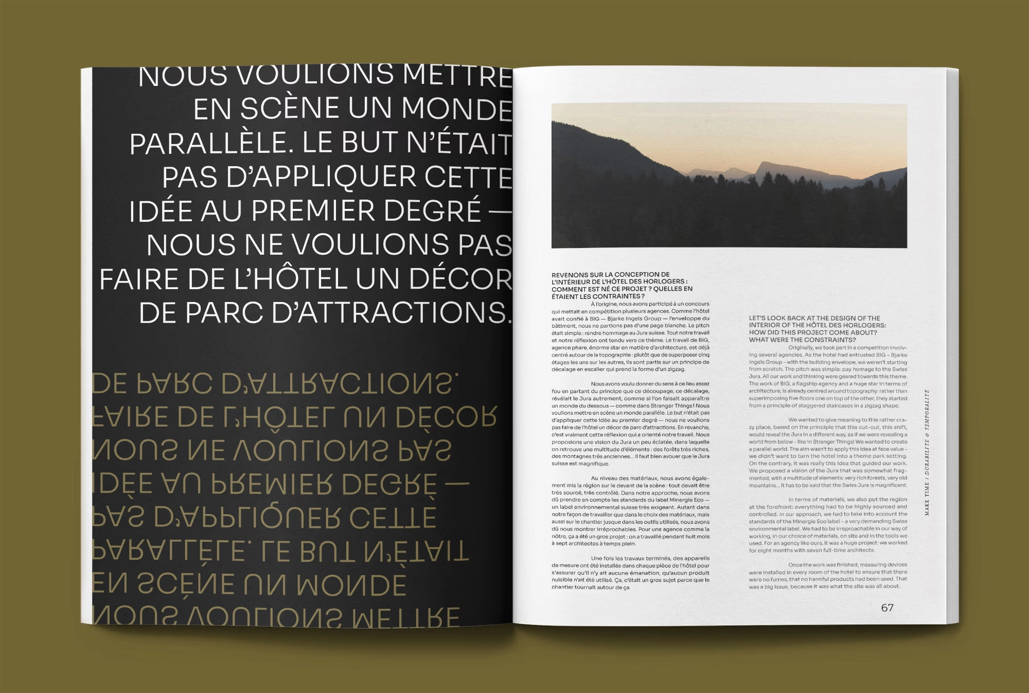 Hotel des Horlogers, Maketime Magazine